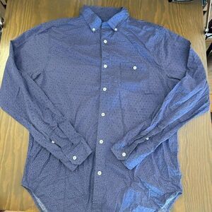 Men's Goodale Button Down DIamond Spot Printed Shirt, Medium